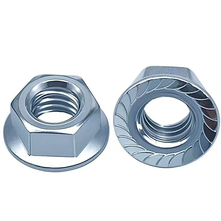 zinc plated serrated flange nuts for construction fastening