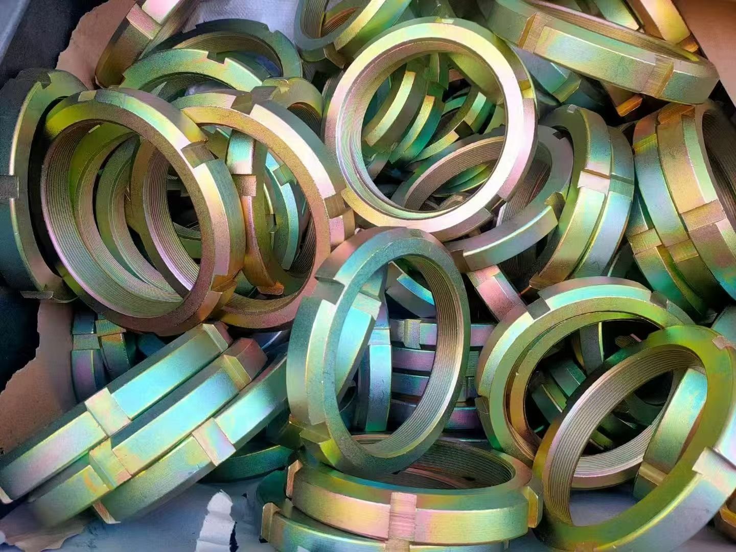 custom slotted round lock nuts for machinery fastening